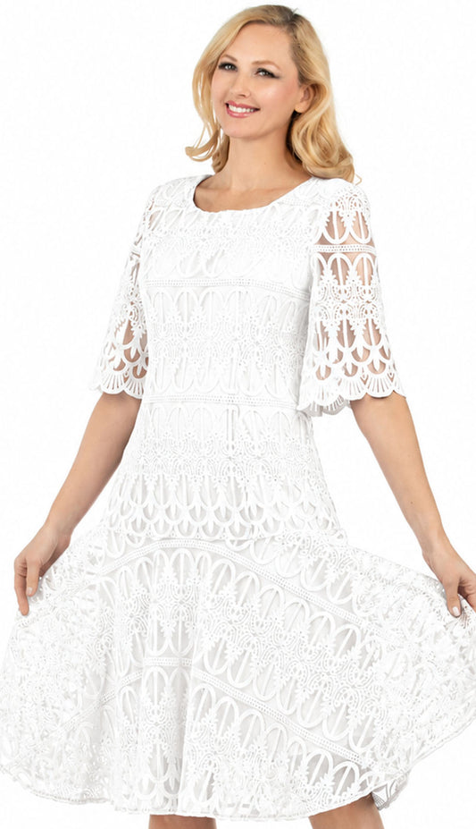 Giovanna D1641-WHT Church Dress