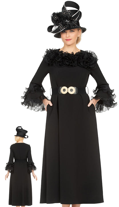 Mia By Giovanna D7212-BLK-HAT Church Hat