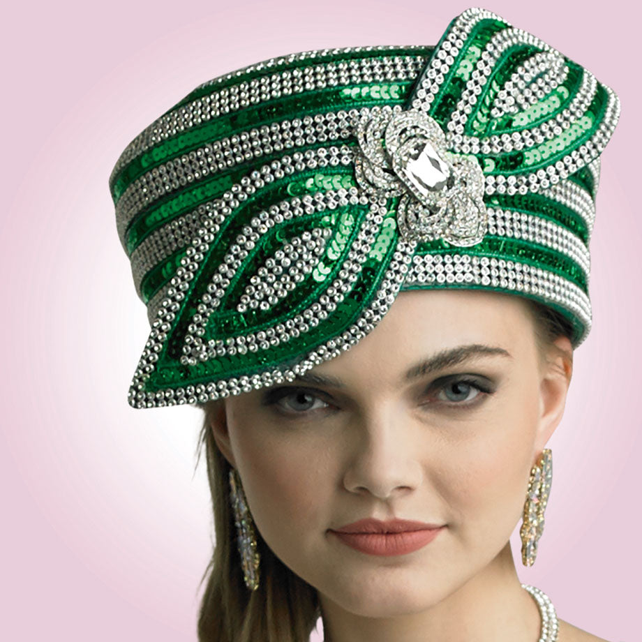 Lily And Taylor H357-EMR Church Hat