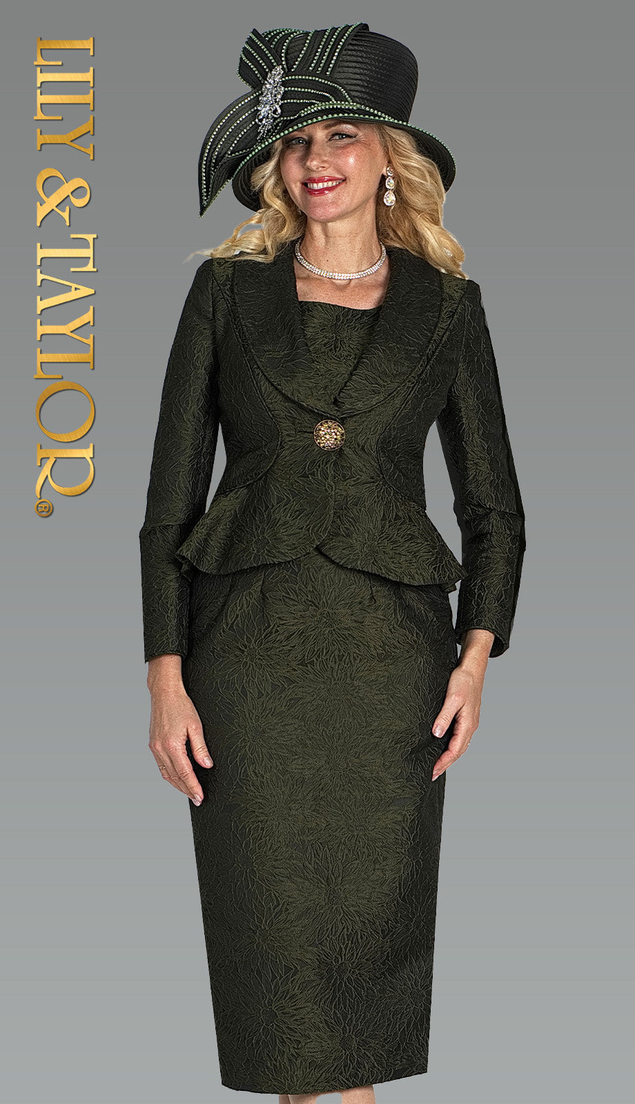 Lily And Taylor 5219-OLV Church Suit