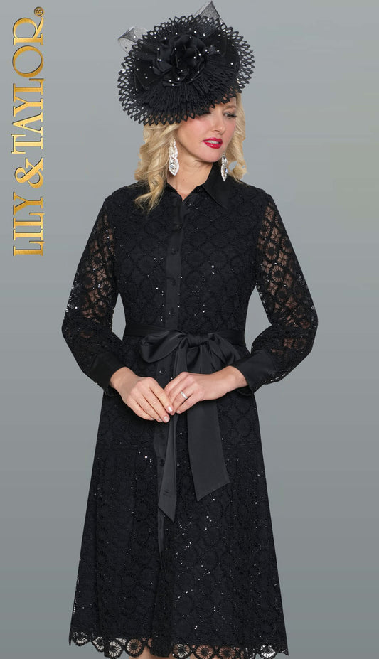 Lily and Taylor 5106-BLK-H Church Hat
