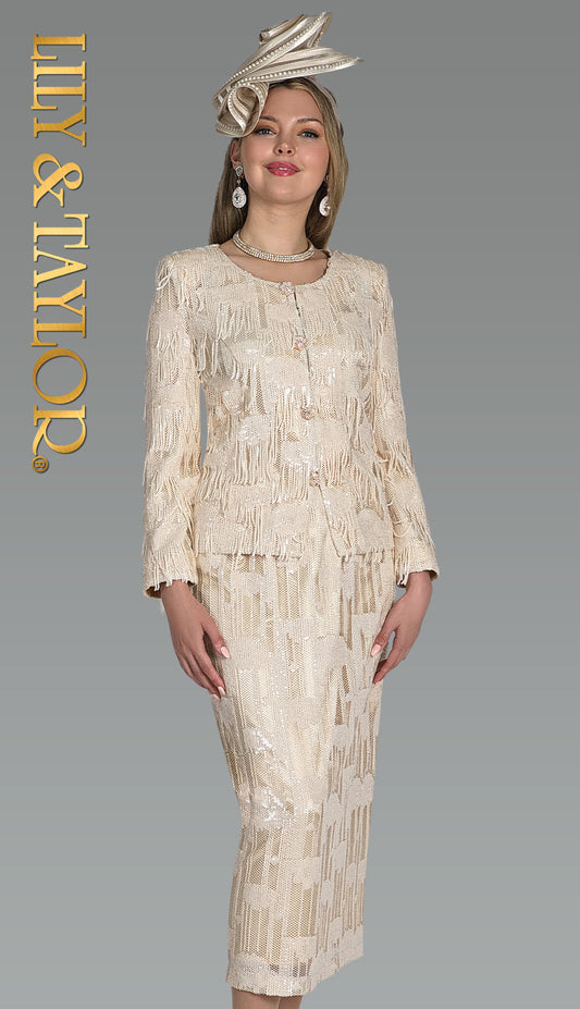 Lily And Taylor 5200-CPN Church Suit
