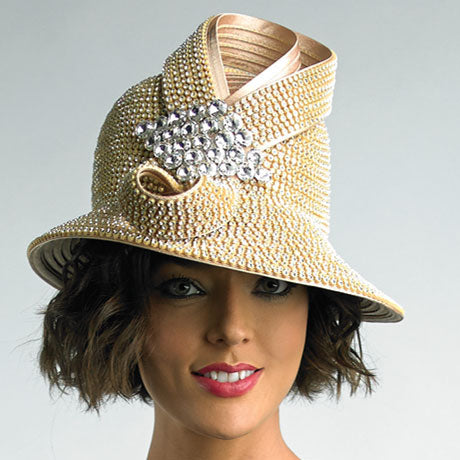 Lily And Taylor H698-GLD Church Hat