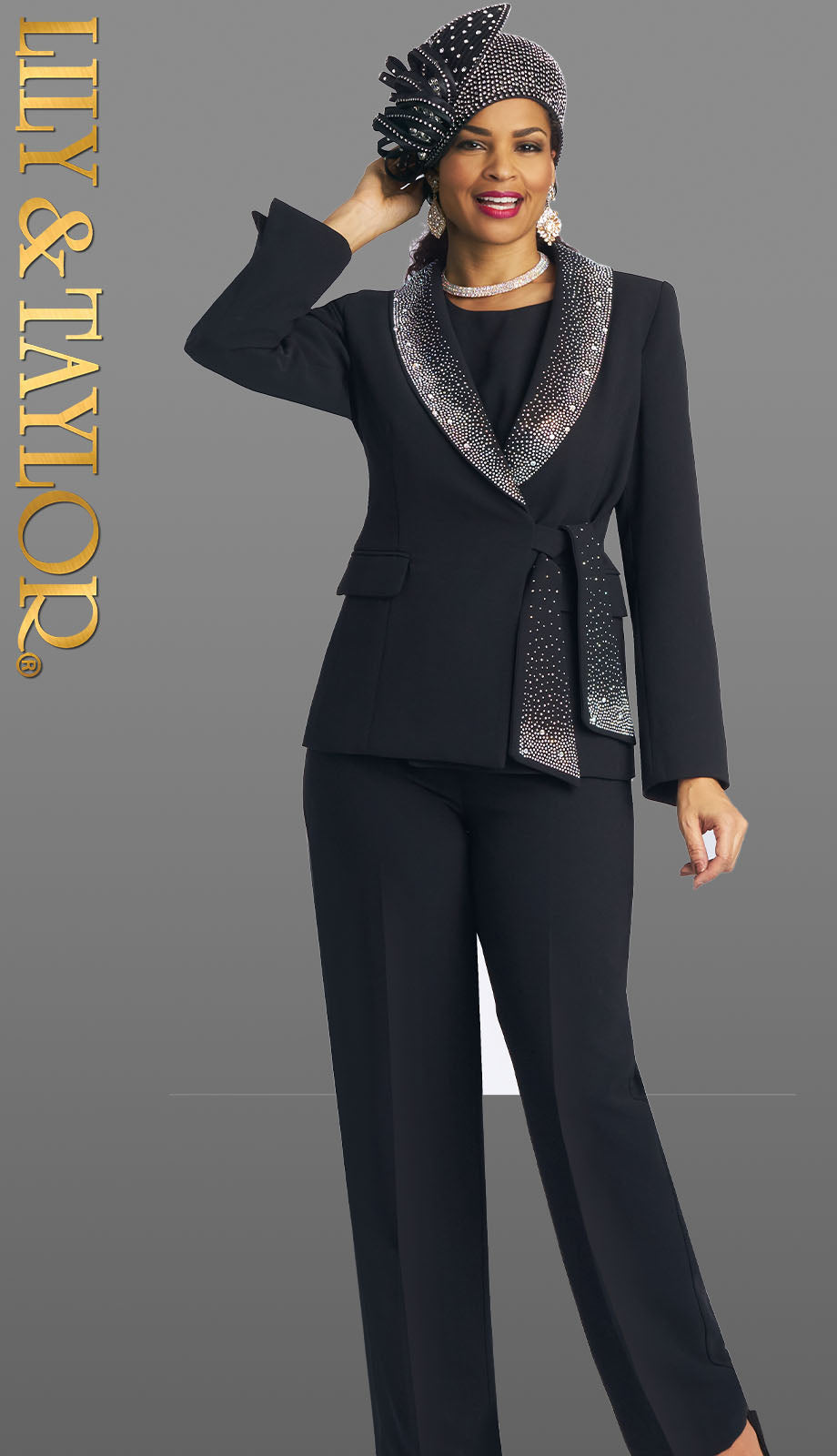 Lily And Taylor 4373-BLK Church Hat