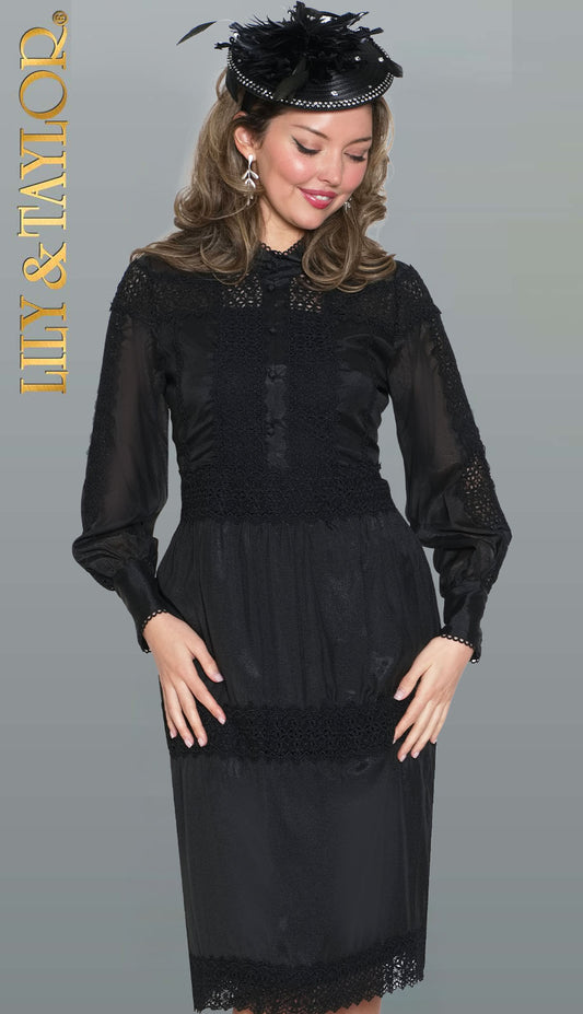 Lily and Taylor 5037-BLK-H Church Hat