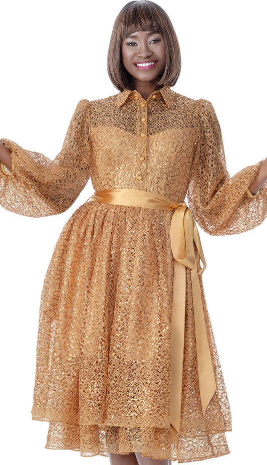 Terramina 7067-GLD Church Dress