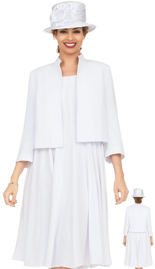 Giovanna D1540-WHT-CO Jacket Church Dress