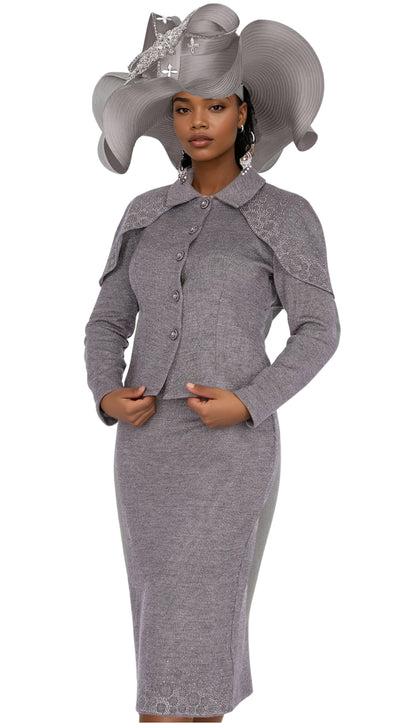 Elite Champagne 5955-SIL-IH Church Suit