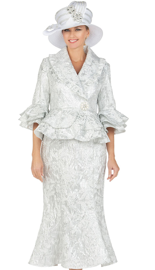 Mia By Giovanna 1165-SLV Church Suit