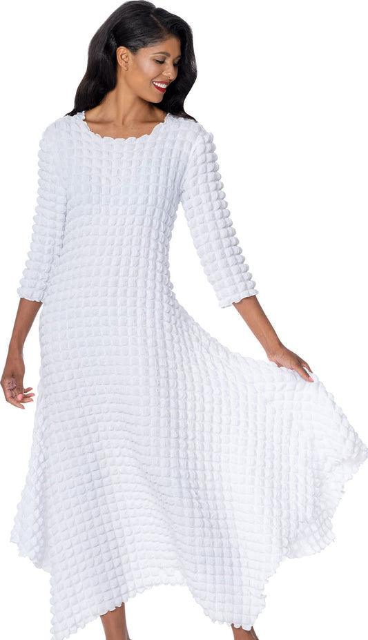 Divine Casuals DC2031-WHT Church Dress