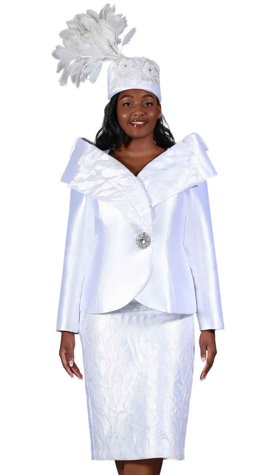 Mia By Giovanna 1211-WHT Church Suit