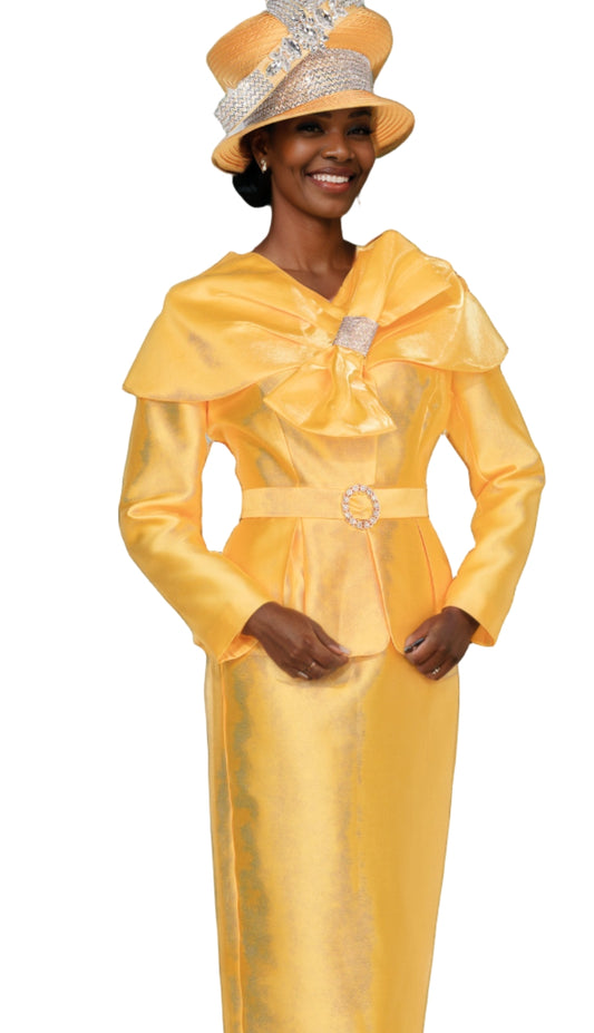 Elite Champagne 6067-YLW Church Suit
