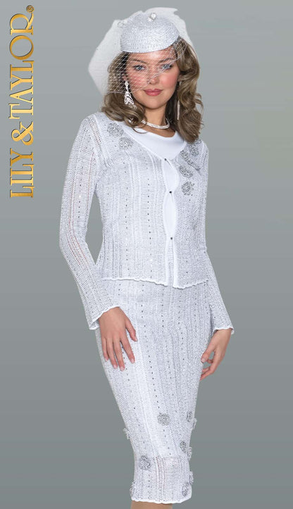 Lily and Taylor H165-WHT Church Hat