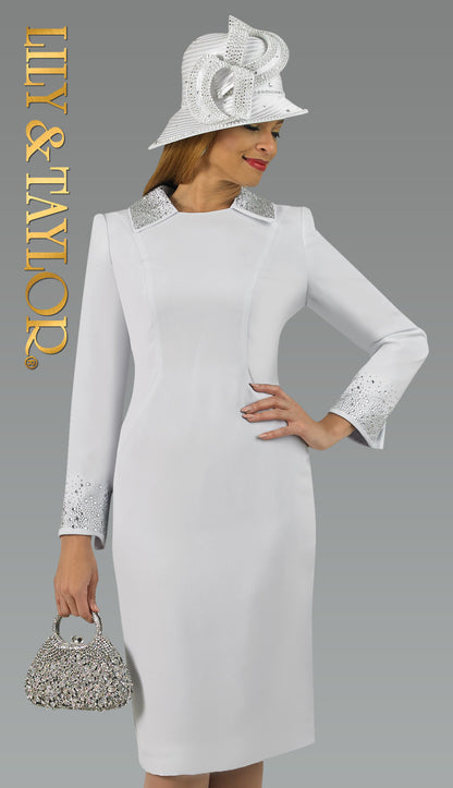 Lily And Taylor 4879-WHT-HAT Church Hat