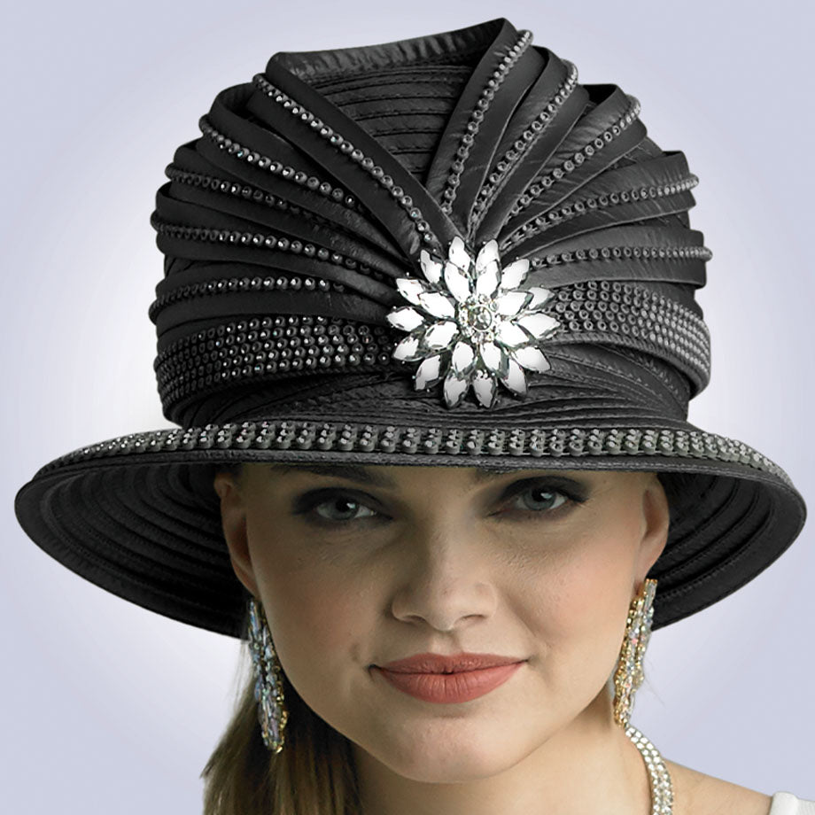 Lily And Taylor Hat H448-BLK-QS