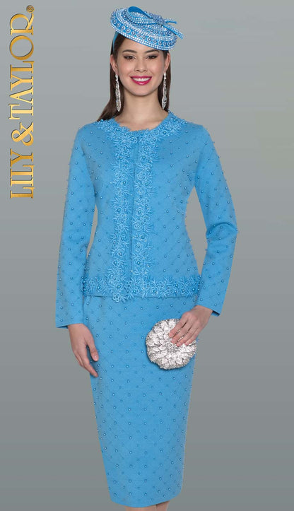 Lily and Taylor H938-BLU Church Hat
