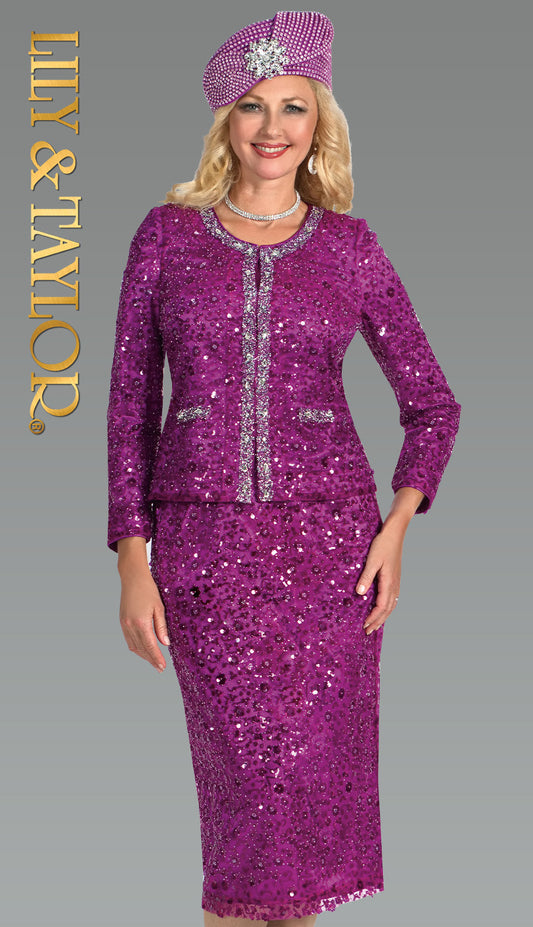 Lily And Taylor 5201-MAG Church Suit