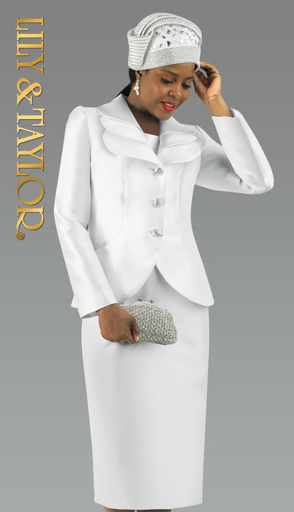 Lily And Taylor 4925-WHT-HAT Church Hat