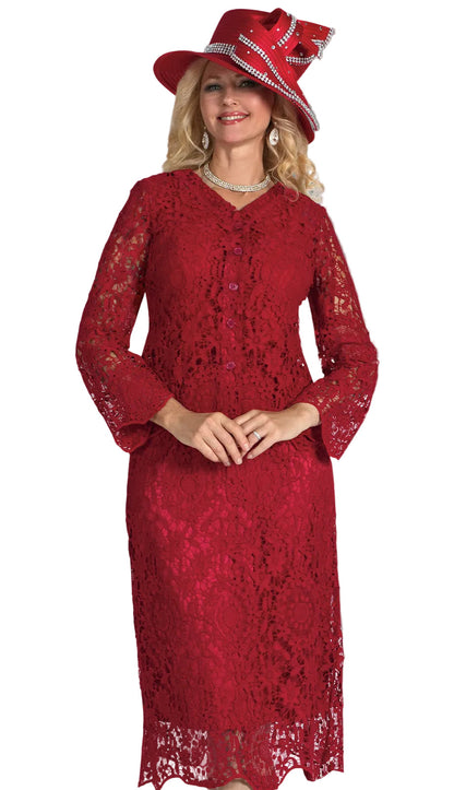 Lily And Taylor 5117-RED Church Suit