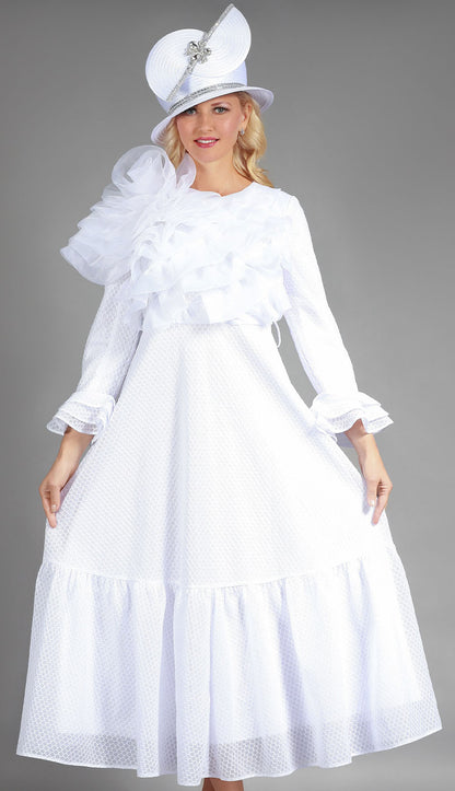 Mia By Giovanna D1674-WHT-H Church Hat