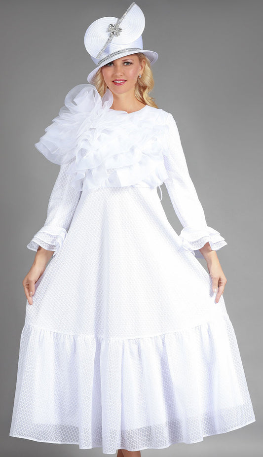 Giovanna D1674-WHT-H Church Hat