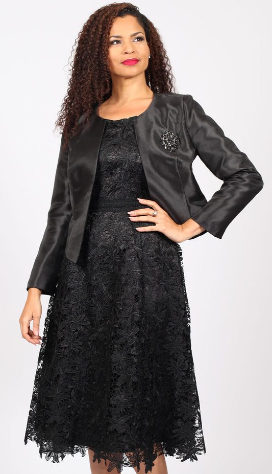 Diana Couture 8768-BLK Church Dress
