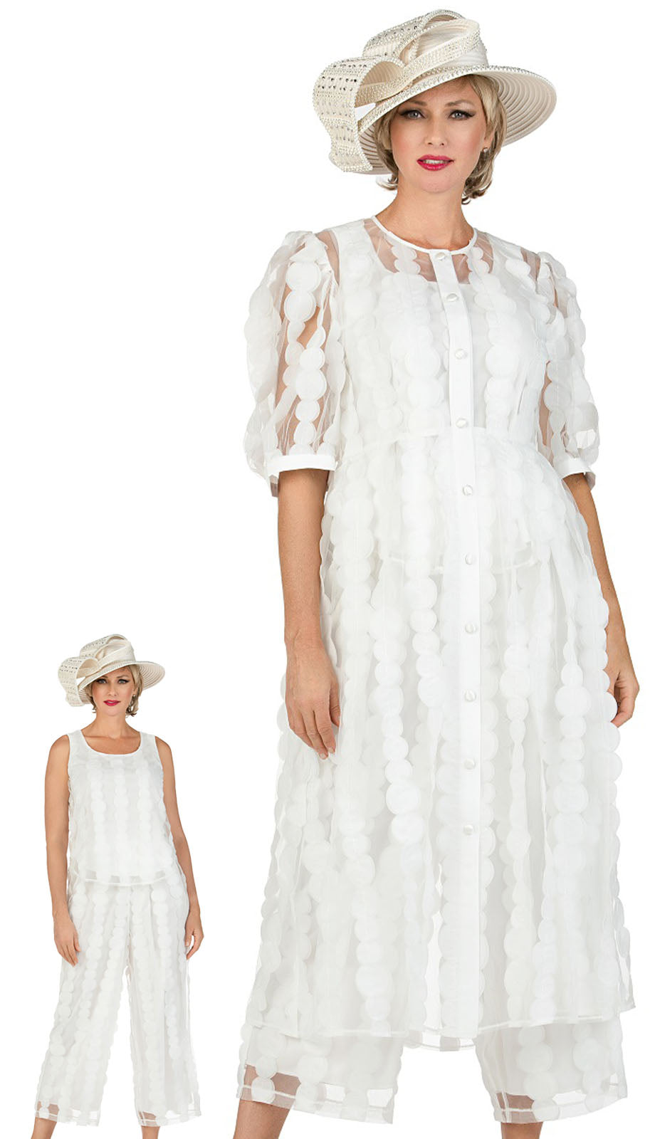Mia By Giovanna D1628-WHT Pant