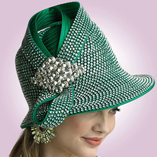 Lily And Taylor H698-EMR Church Hat