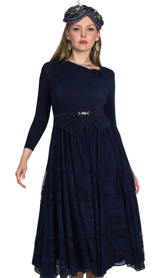 Lily And Taylor 5212-NVY Church Dress