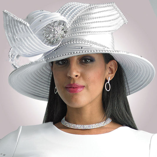 Lily And Taylor H939-WHT Church Hat