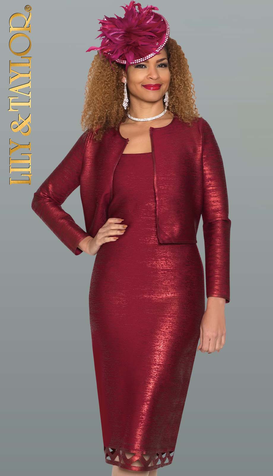 Lily And Taylor 883-BUR Church Dress