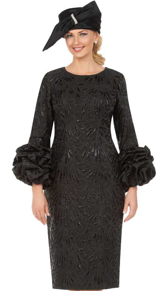 Giovanna D2424-BLK Church Dress