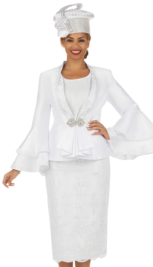 Mia By Giovanna 1212-WHT Church Suit