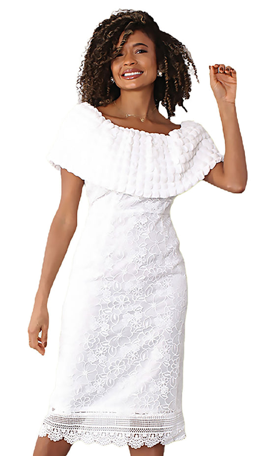 elegant white dresses for church Elegant White Cocktail Dress for Weddings and Modest Church Outfits AOMEI DRESS