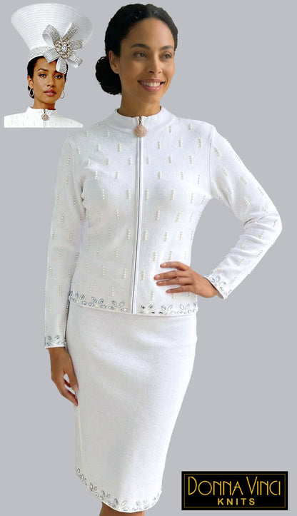Donna Vinci Knit 13460-H Womens Church Suit-Hat