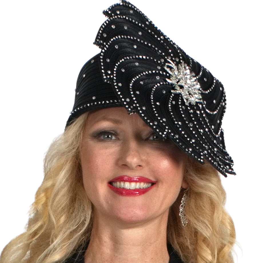 Lily And Taylor H131-BLK Church Hat
