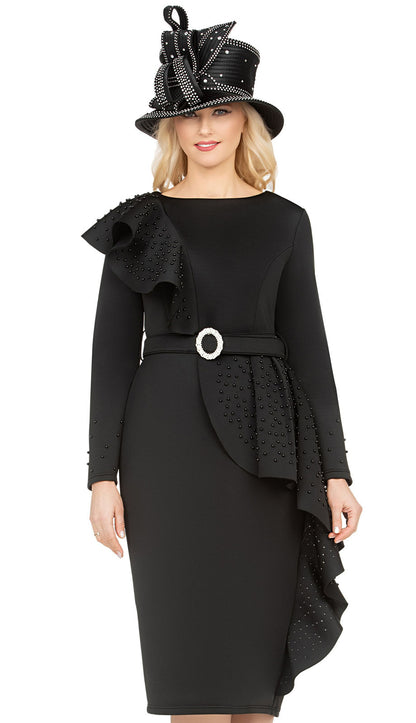 Giovanna DP2420-BLK-H Church Hat