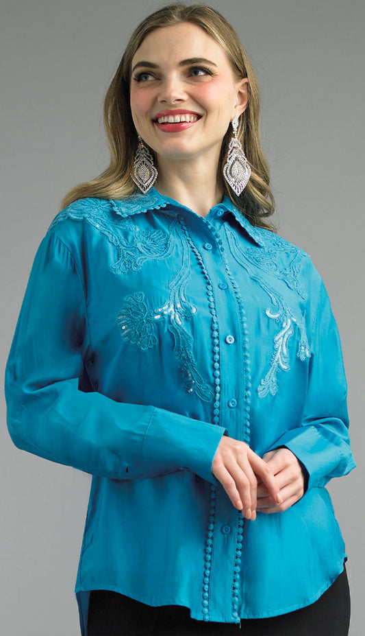Lily and Taylor S103-TRQ Blouse