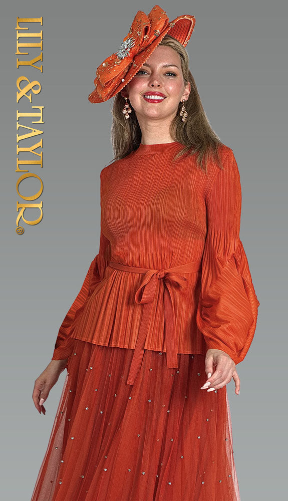 Lily And Taylor 5174-RED Church Suit