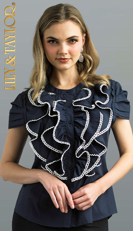 Lily and Taylor S107-NWI Blouse