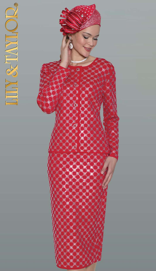 Lily and Taylor H290-RED Church Hat