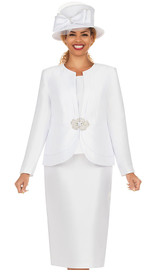 Giovanna 0980-WHT-H Church Hat