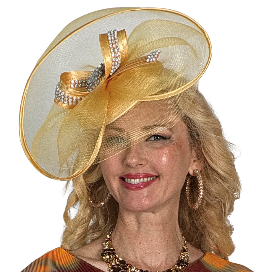 Lily And Taylor H132-GLD Church Hat