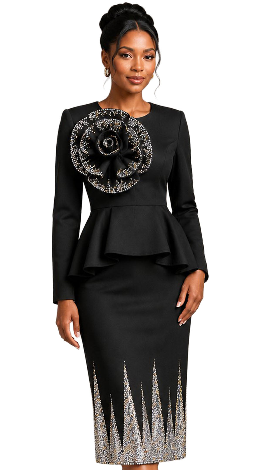 GMI 402112-BLK Church Suit