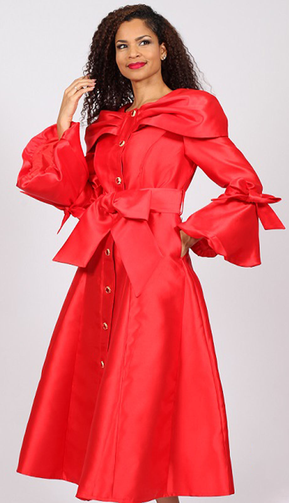 Diana Couture 8707-RED Church Dress