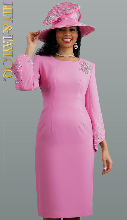 Lily And Taylor 4385-PNK Church Hat