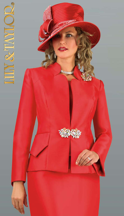 Lily and Taylor H356-RED Church Hat