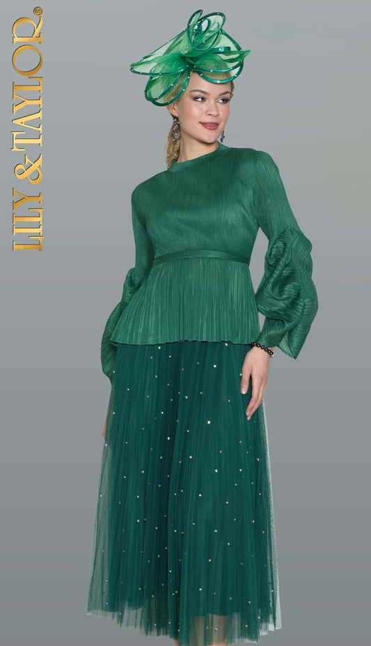 Lily And Taylor 5174-GRN Church Suit