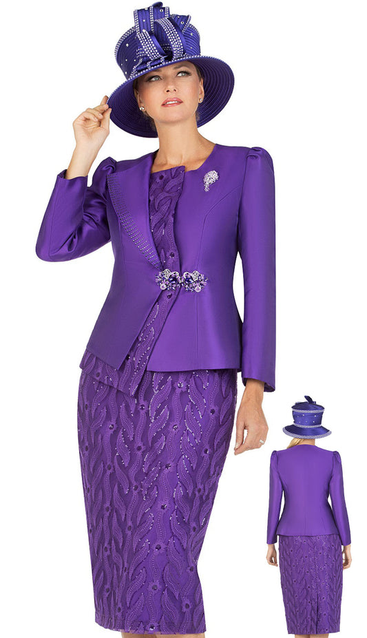 Mia By Giovanna 1152-PUR Church Suit