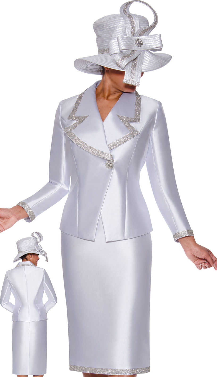 GMI 9872-WHT-QS Church Suit
